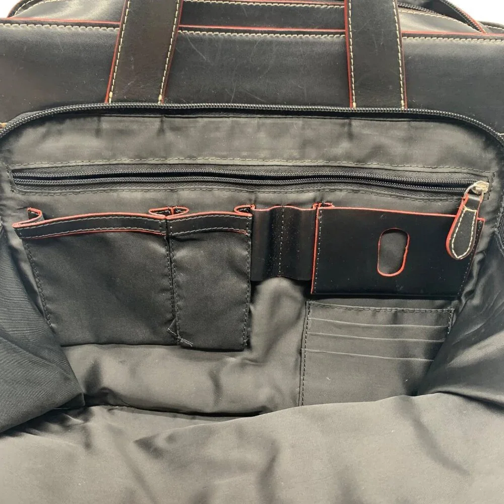 Lodis Black Leather Convertible Briefcase